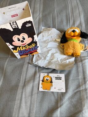 Pop Mart Disney Pluto Plush Keychain - Yellow